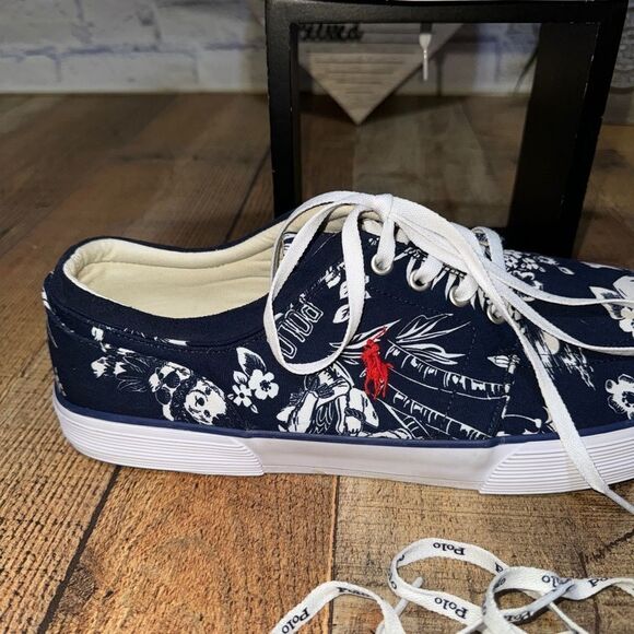 Ralph Lauren Mens Faxon low Oval Mesh Trainers - Picture 8 of 12